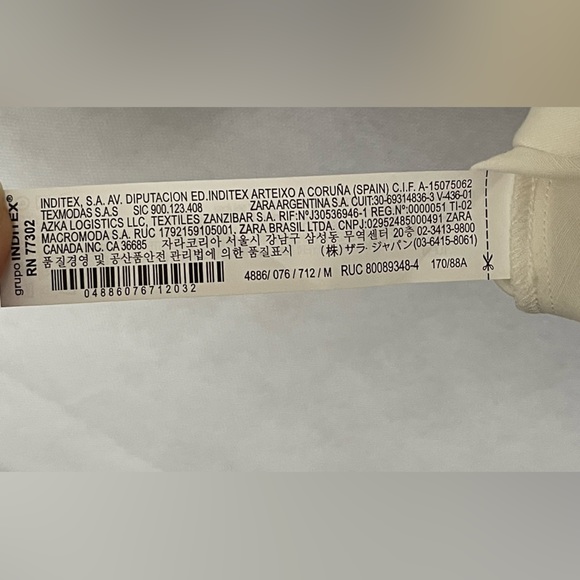 Zara cream linen blend Cropped Oversized top Lagenlook Coastal Boho NWT - Picture 7 of 7